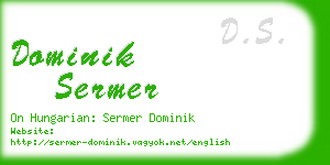 dominik sermer business card